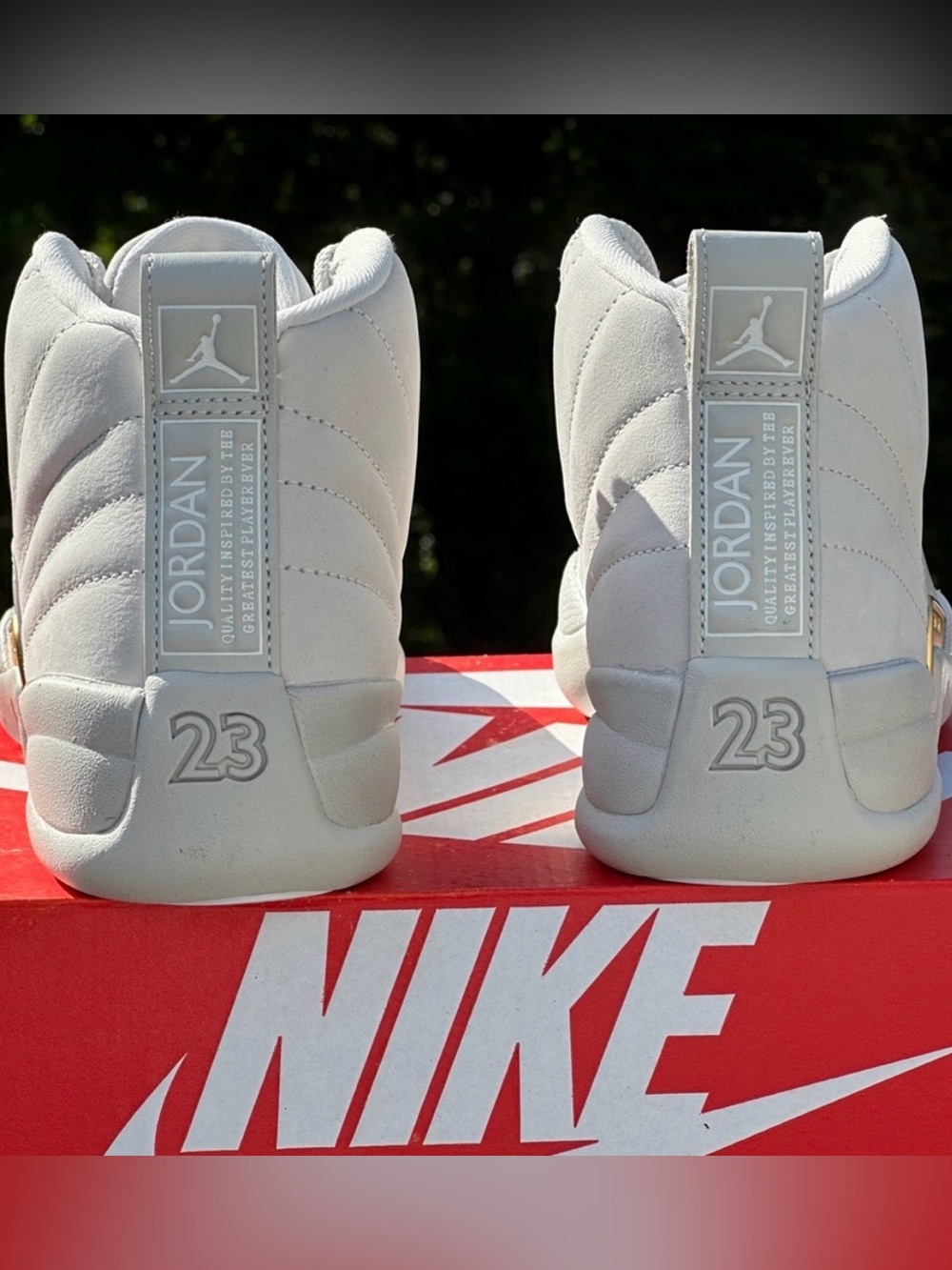 Nike Air Jordan 12 Retro Casual Sneaker (White Gold) - Womens 6 | fits 4.5Y NEW - Picture 5 of 10